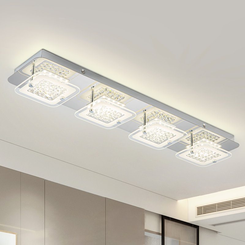 Neelia LED Flush Mount Ceiling Light Fixtures Ceiling Mount 26In Dimmable Flush Mount Lighting
