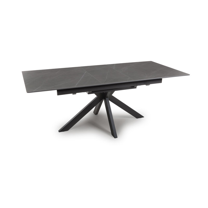 Avelie Extendable Metal Base Dining Table, H76 x L200 x W90cm