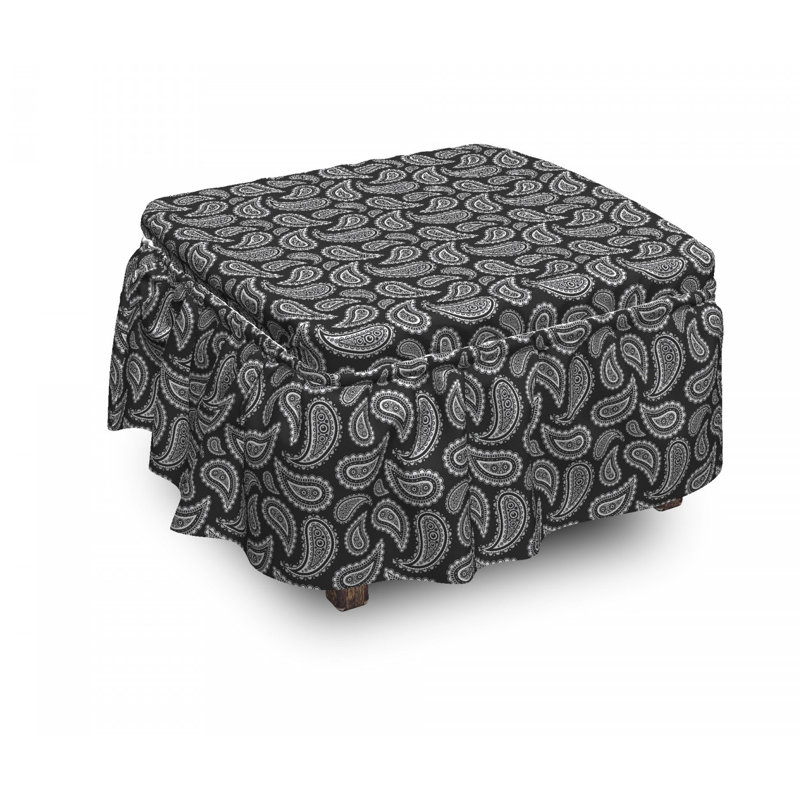 Housse pour oriental motif cachemire repose-pieds eastern