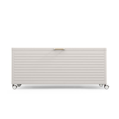 281 Gallon Large Outdoor Metal Deck Box with Wheels