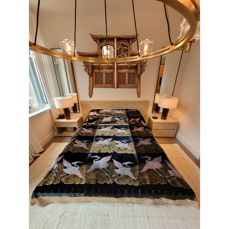 Heron Velvet Throw