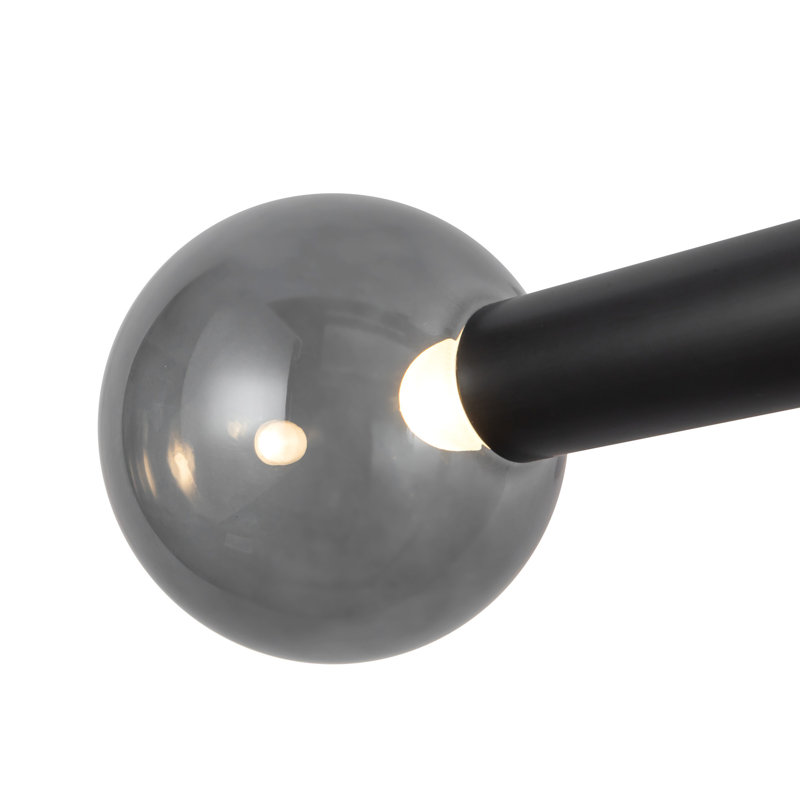 Reese 6 - Light LED Chandelier, Urban Bronze/Smoked Glass
