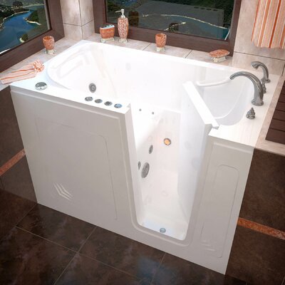 Buena Vista 54"" x 30"" Walk in Air/Whirlpool Acrylic Bathtub with Heater and Integrated Seat -  Therapeutic Tubs, WF3054RWD