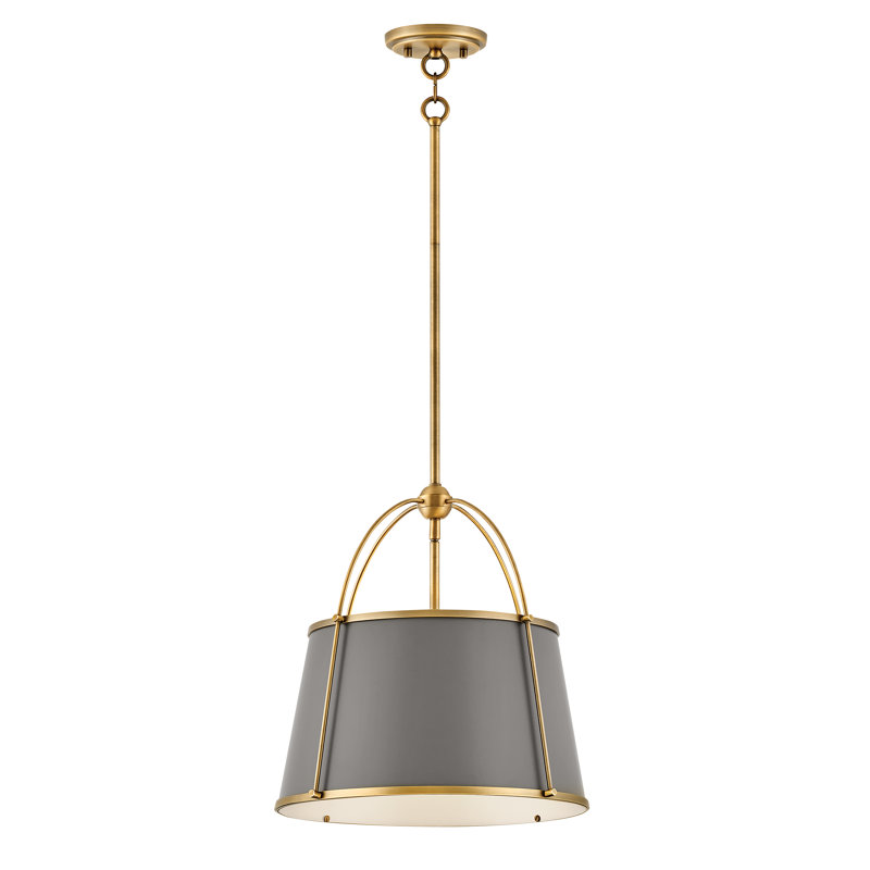 Clarke Medium Pendant, Lacquered Dark Brass