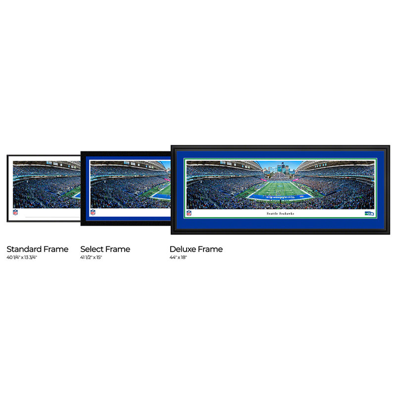 " Seattle Seahawks ",  Standard Frame, No Mat, 18" H x 44" W x 0.88" D