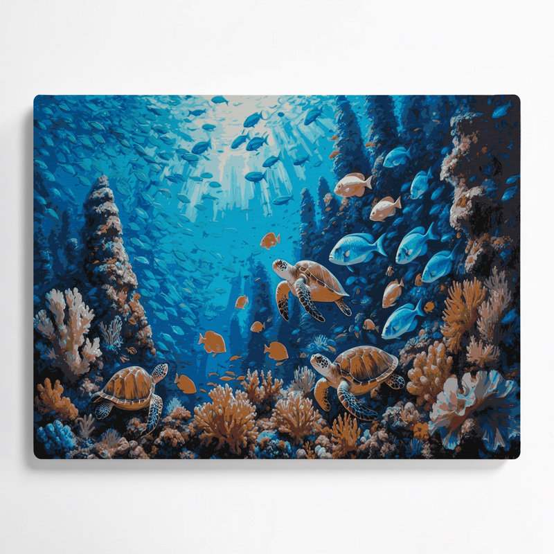 Art mural gris nautique thème des Caraïbes, H 11 po x l 14 po