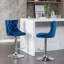 Tabouret de bar pivotant en velours doré épais réglable de 27 à 35 po, tabouret de bar moderne 2 pièces