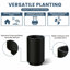 Grand pot / pot rond en béton avec trous de drainage-625424701-614083830