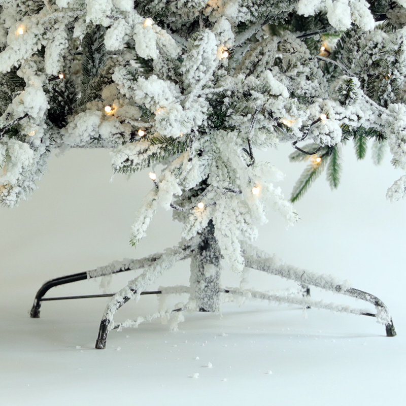 Sapin de Noël artificiel vert/blanc 7,5 '