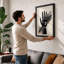 Mechanical Hand Open Modern - Framed Print-1847760674-1847760679
