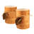 Battery Operated Wax LED Candles - Cork with Leaf (2ct)