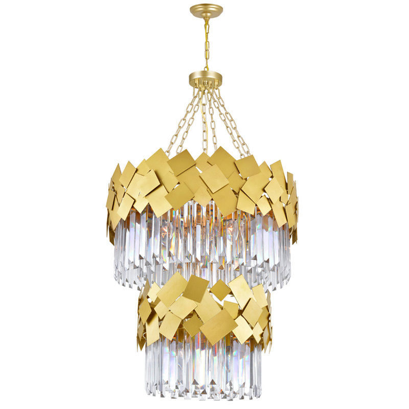 10 - Light Dimmable Tiered Chandelier
