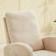 Chaise berçante rembourrée avec pieds en bois massif-744943281