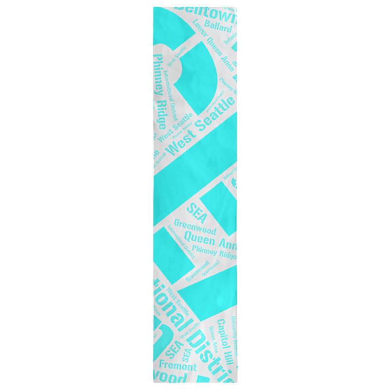 Chemin de table blendtable en coton, 72 po x 16 po, Cyan, Seattle