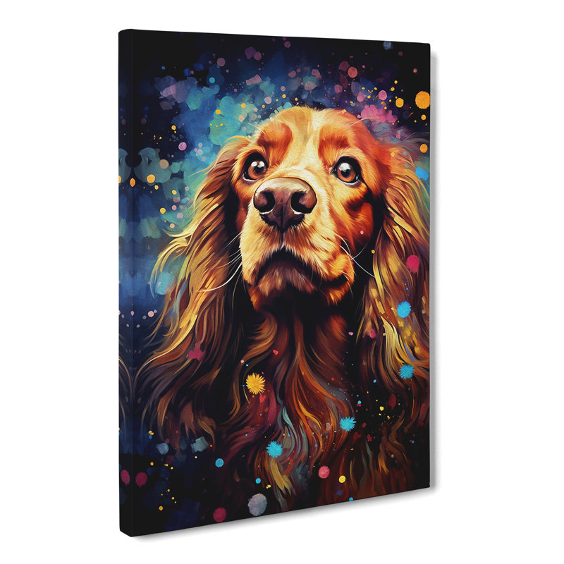 Cocker Spaniel Romanticism - Wrapped Canvas, 76cm H x 50cm W x 3cm D