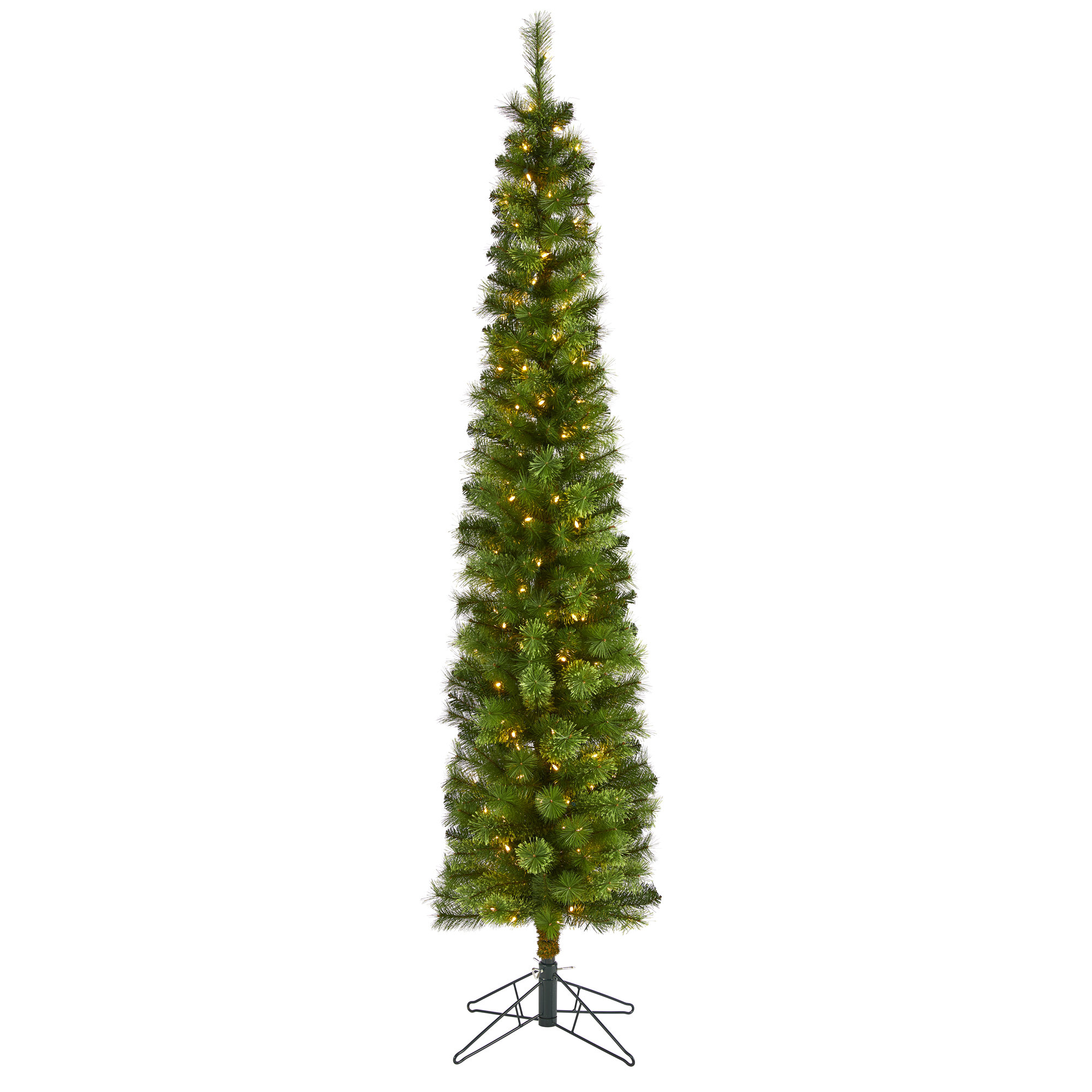 Lighted Artificial Pine Christmas Tree, 7' H