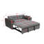 Canapé-lit pliable 65 po 3-en-1 de grande taille, canapé-lit double en velours moderne, canapé-lit avec dossier et coussins réglables, convient au salon et à la chambre à coucher-284417364