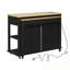 Îlot de cuisine avec table extensible, 2 tiroirs et 2 armoires-1852681246