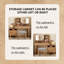 Coiffeuse moderne minimaliste en bois massif avec commode intégrée (55,12 po)