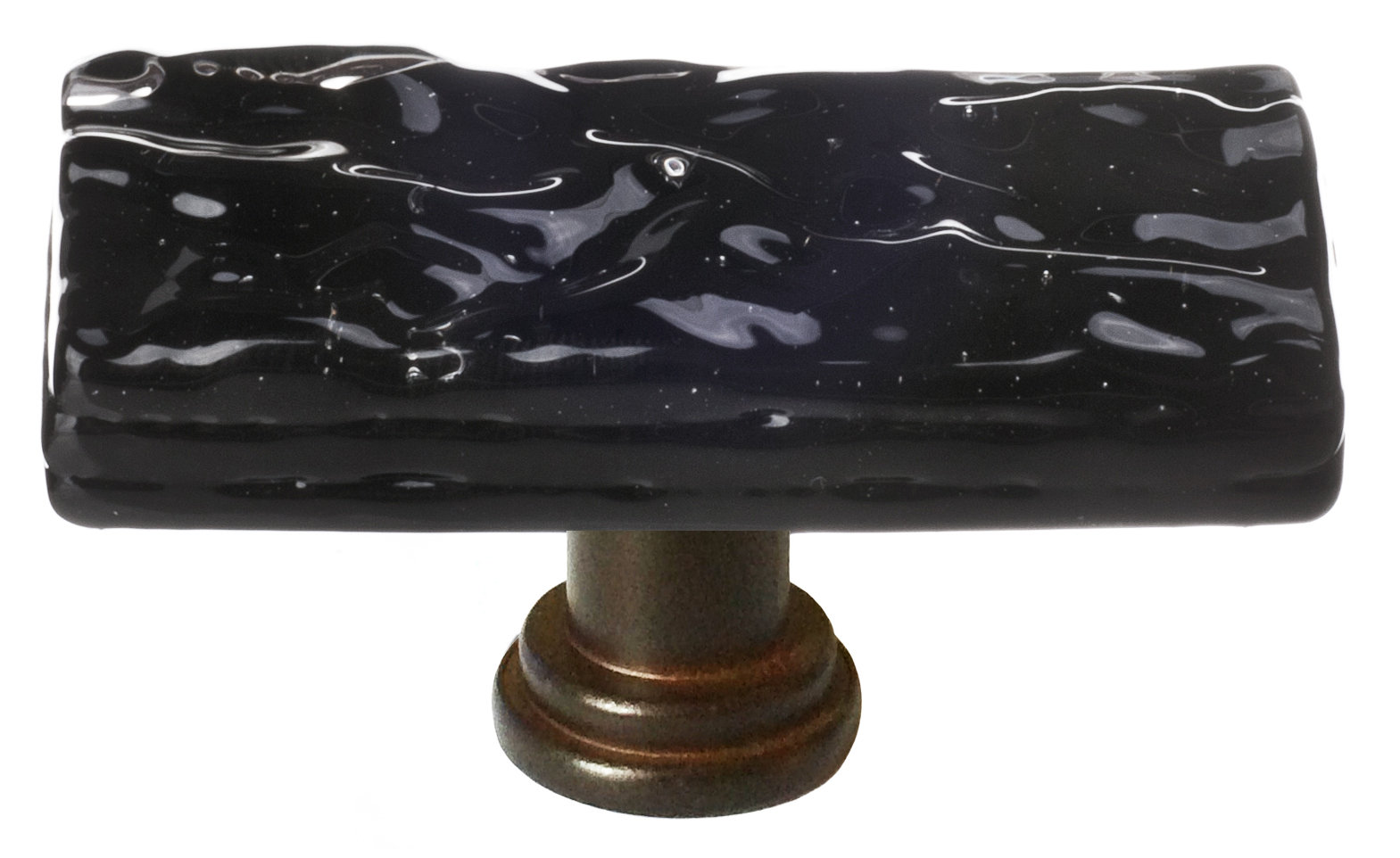 Glacier Skinny Rectangular Cabinet Knob, Oil Rubbed Bronze, Black