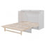 Grand lit escamotable avec grands tiroirs, blanc