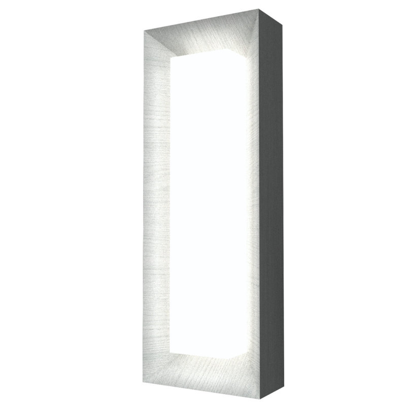 Applique murale encastrée 2 lumières Meio Squadro, Blanc organique