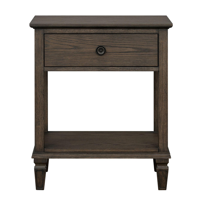 Table de chevet Victoria brun antique, Brun