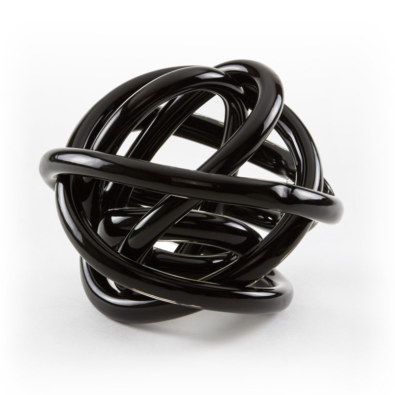 Pennebaker Handblown Glass Knot, Black