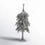35.5" Christmas Lit Flocked Droopy Tree, Green