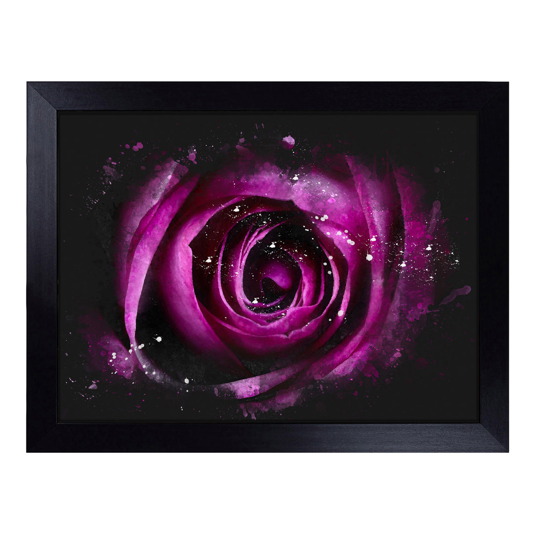 Striking Purple Rose  Lap Tray with Cushion