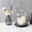 Addysin 7" Glass Decorative Cloche Dome Jars with Wood Base