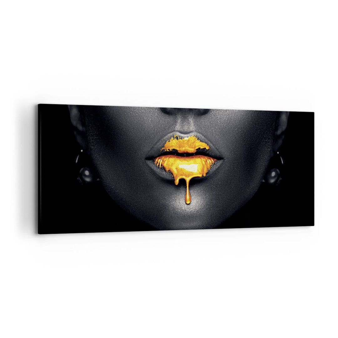 Leinwandbild Gold Mouth Black