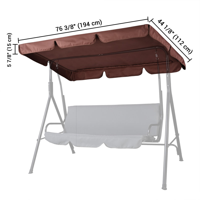 Yescom Fabric Replacement Canopy for Gazebo, Red, 0.1" H x 76" W x 44" L
