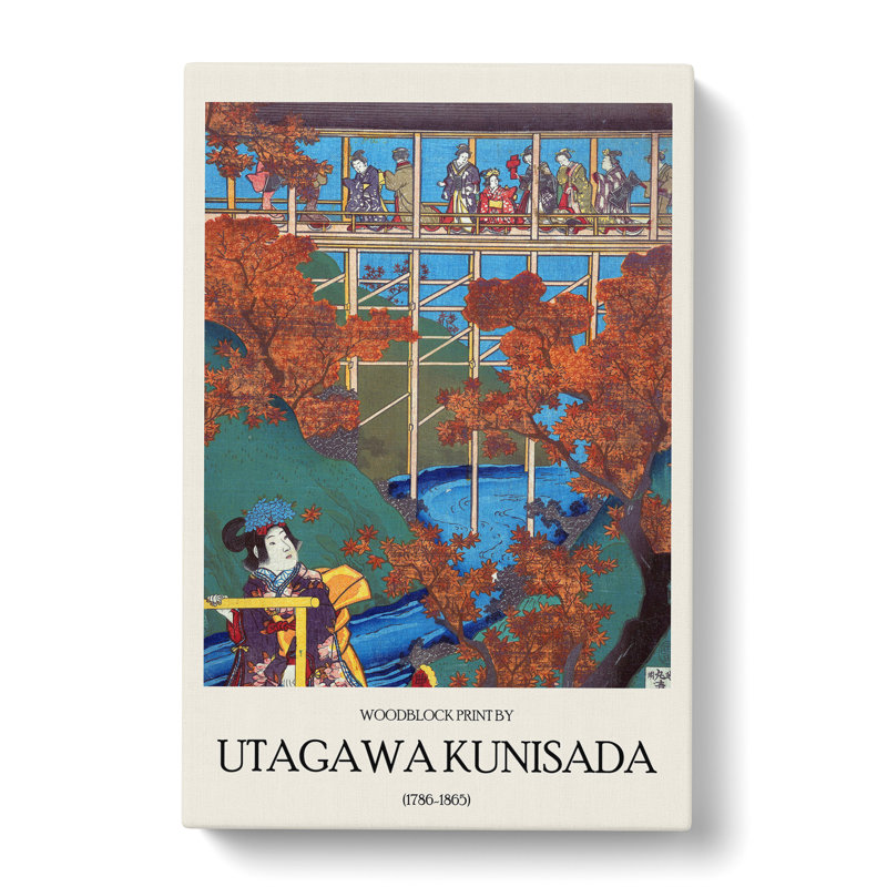 Autumn Garden by Utagawa Kunisada - Wrapped Canvas, 50cm H x 35cm W x 3cm D