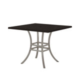 Superstone 36" Square Dining Table With Base - Black Walnut Top/ancient Earth Base