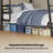 Twin Size Bed With Desk, Twin Metal Bunk Beds With Power Outlets, Rgb Led Lights, 2 Larger Storage Drawers, Bed With 13.4"h Safety Guardrail & Ladders, No Box Spring Needed-629150445