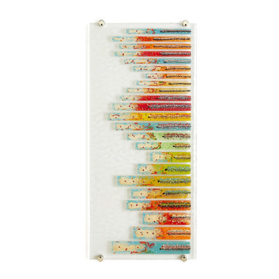 Sticks, verre fondu, art mural - gauche