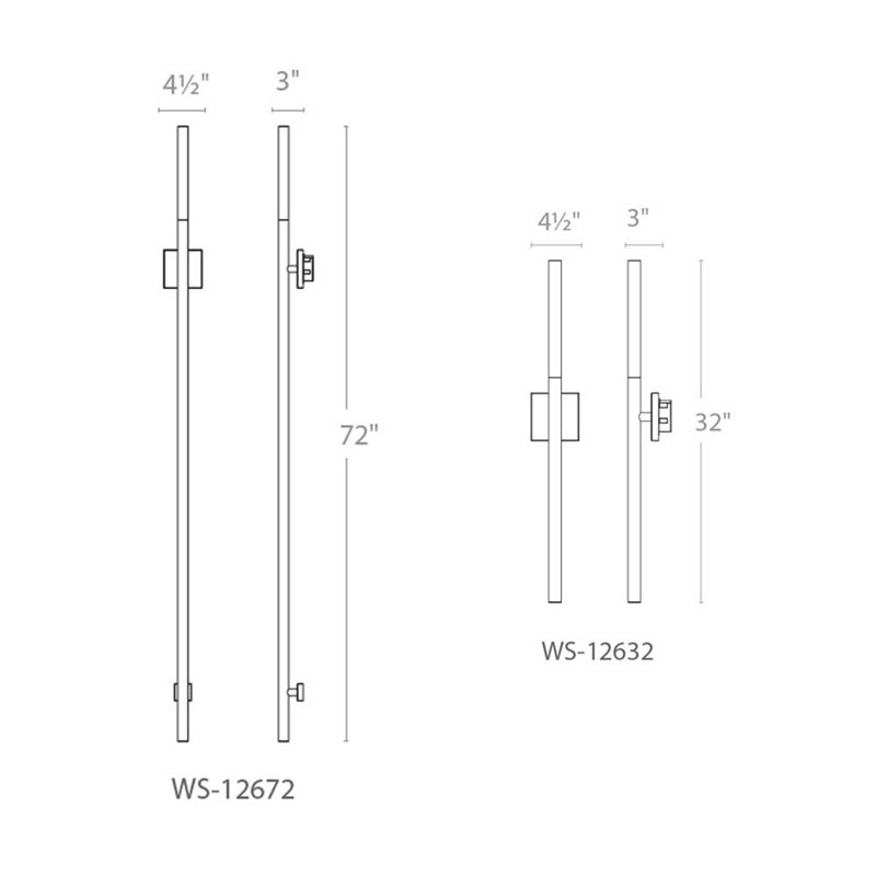 Magic 1 - Light LED Wallchiere, 32" H x 4.5" W x 2.875" D