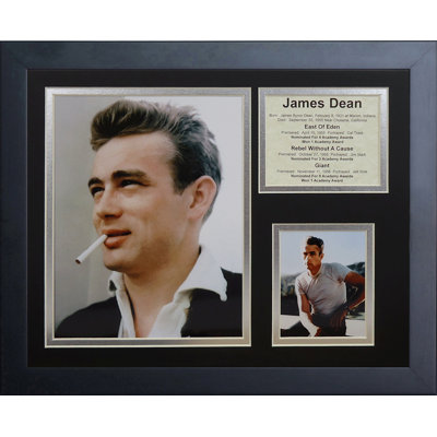 « james dean cigarette », reproduction de photo encadrée