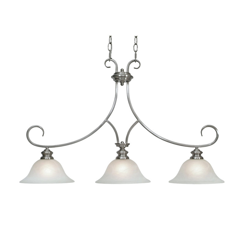 Lustre linéaire Anglim, 3 lumières, l 36 po, Étain