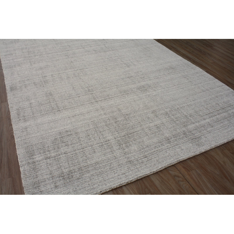 Tapis argenté tissé à la main Hyannis, Rectangle de 5 pi x 8 pi