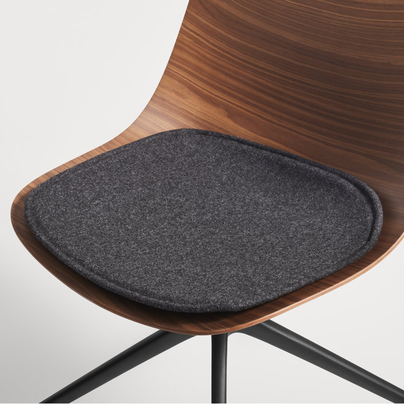 Clean Cut Task Chair, Walnut/Black