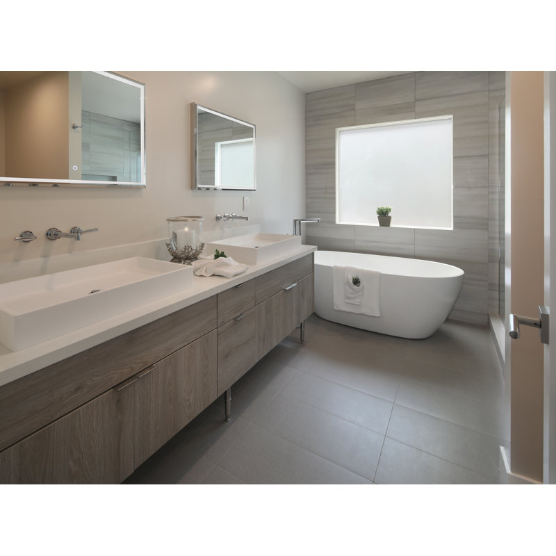 Glacis 3.5 in. x 24 in. Matte Porcelain Bullnose Tile Trim, Nevara