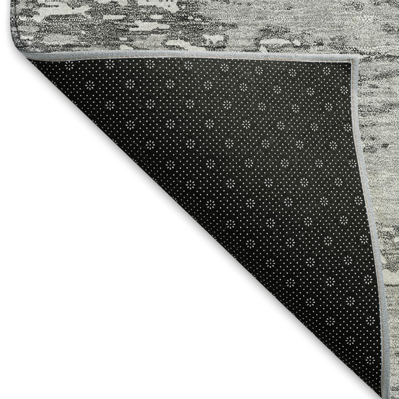 Premium Machine Washable Prisco Gray Rug, Runner 2'3" x 7'6"