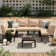 6 - Person Modular Patio Conversation Sets with Cushions
