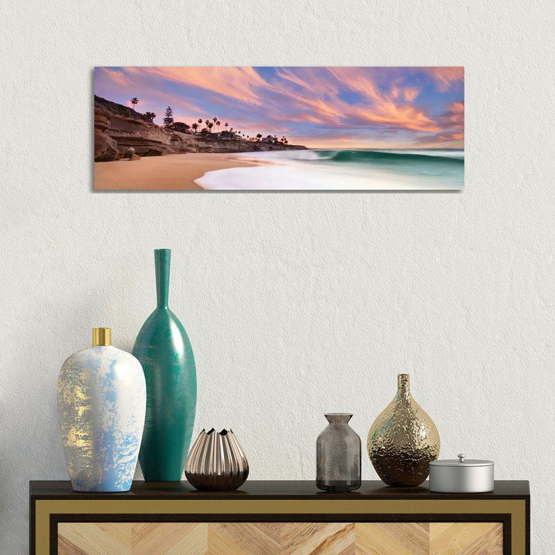 The Beach Break by Artist: Lee Sie - Wrapped Canvas Panoramic Print, 30.48 cm H x 91.44 cm W x 3.175 cm D