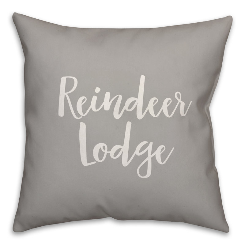  Coussin Reindeer Lodge, Gris, Housse de coussin