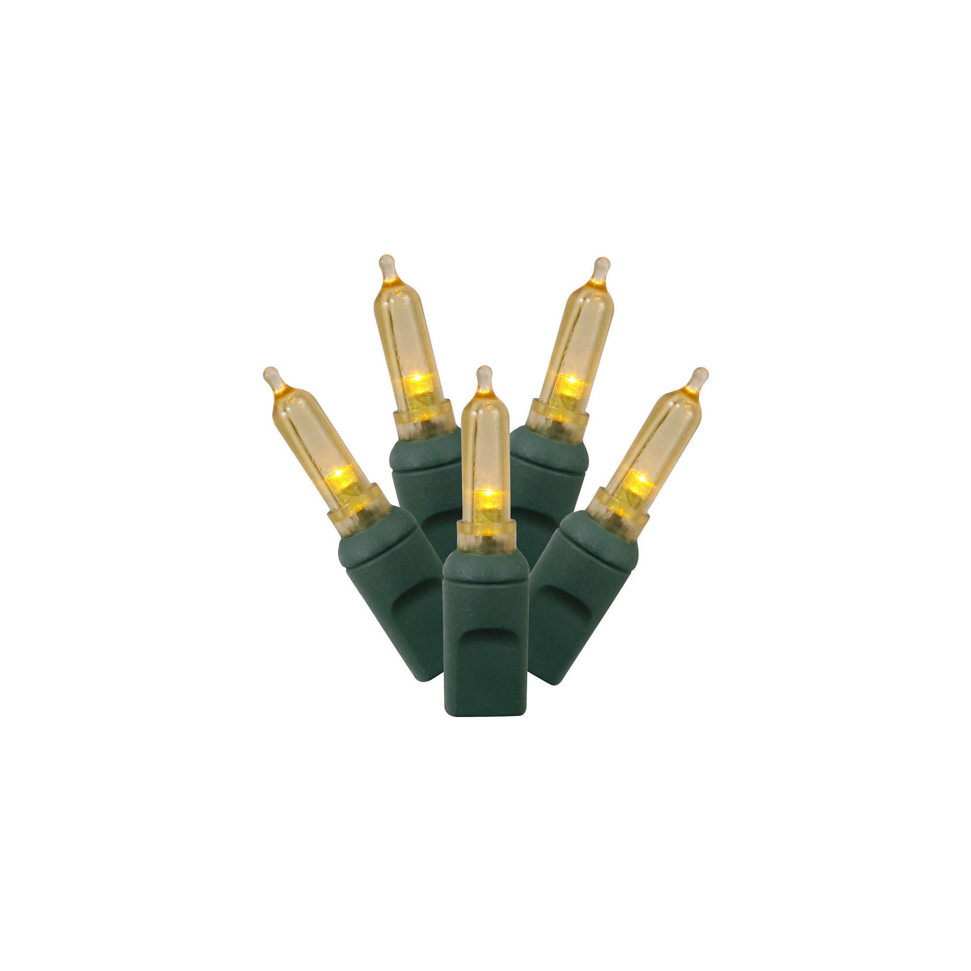 Italian LED Single Mold Christmas Light Set, Yellow