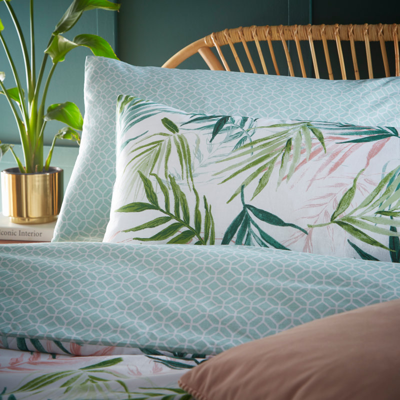 Cotton Blend Floral Duvet Cover Set with Pillowcases, Single Duvet Cover + 1 Standard Pillowcase
