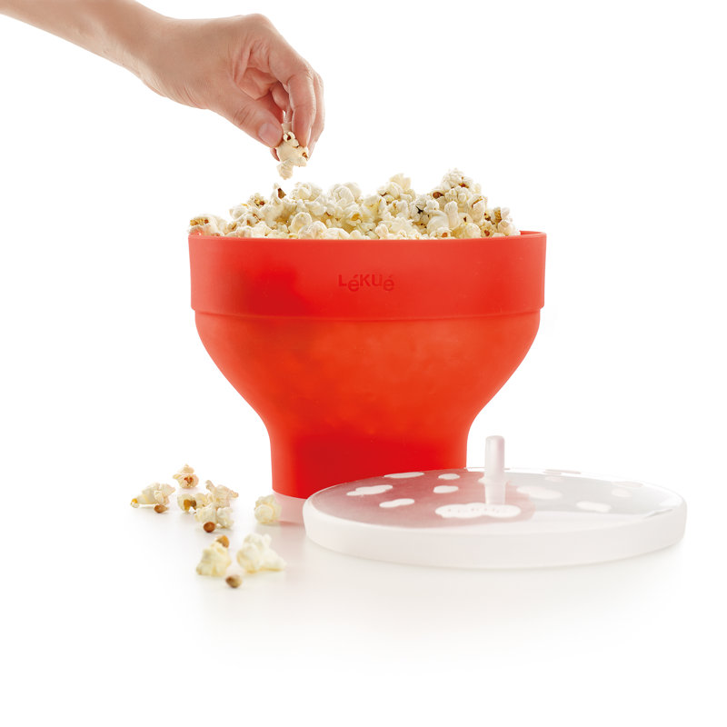 Lékué Microwave Popcorn Maker XL + 4 Bowls